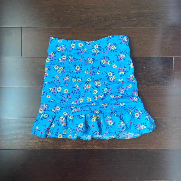 Zara skirt blue with flowers - Picture 2 of 4